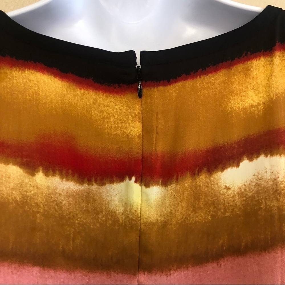 Ann Taylor Women’s Watercolors Stripes Sleeveless Shift Dress Size 4 - Picture 5 of 12